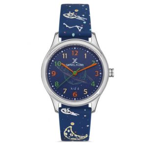 ساعت بچگانه Daniel Klein طرح فضا بند سیلیکونی صفحه و بند سورمه ای طرح دار 